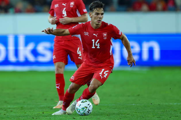 LUCERNE, SWITZERLAND - OCTOBER 06: Ardon Jashari (14, Switzerland) during the UEFA Nations League match between Switzerland and North Macedonia at thermoplan arena on October 6, 2026 in Lucerne, Switzerland. Copyright: xUrsxOttigerx xSPPx Sportspressphoto_SPR247769