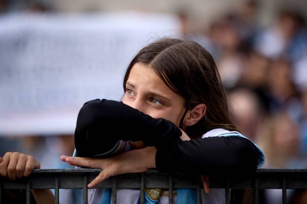 October 6, 2026, Buenos Aires, Buenos Aires, Argentina: Argentina fan reacts prior to the match between Argentina and Benin International Friendly, Länderspiel, Nationalmannschaft match, The last match of Messi with Argentina national team, Nationalteam The Last Match Of Messi In Buenos Aires, Argentina - 06 Oct 2026  - ZUMAs197 20261006_aaa_s197_133 Copyright: xRobertoxxTuerox