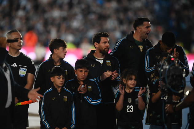 Argentina x Benin BUENOS AIRES, AR - 06.10.2026: ARGENTINA X BENIN - Lionel Messi during the International Friendly, Länderspiel, Nationalmannschaft match between Argentina and Benin on Tuesday, October 6, 2026, at the Estadio Monumental in Buenos Aires, Argentina. The match marks Messi& 39;s farewell to the Argentine national team, Nationalteam (Photo: Gabriel Sotelo Fotoarena) x3026056x GabrielxSotelo