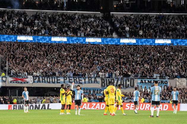 BUENOS AIRES, ARGENTINA - OCTOBER 06: Lionel Messi of Argentina acknowledges the fans during the International Friendly, Länderspiel, Nationalmannschaft football match between Argentina and Benin at Estadio Monumental Antonio V. Liberti on October 06, 2026 in Buenos Aires, Argentina. (Photo by Richard Callis Sports Press Photo) Copyright: xRichardxCallis SportsxPressxPhotox Sportspressphoto_SPR247806