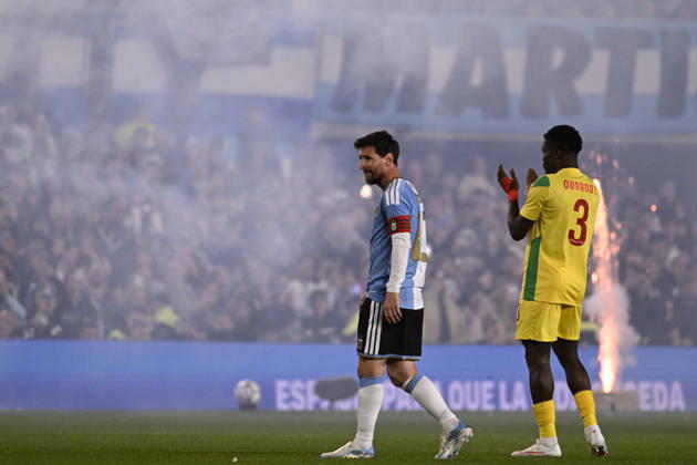 BUENOS AIRES, ARGENTINA - OCTOBER 06: Lionel Messi of Argentina national team, Nationalteam during the International Friendly, Länderspiel, Nationalmannschaft match between Argentina and Benin at Estadio Mas Monumental on October 06, 2026 in Buenos Aires, Argentina. Photo by SFSI Argentina National team v Benin Copyright: xSFSIx