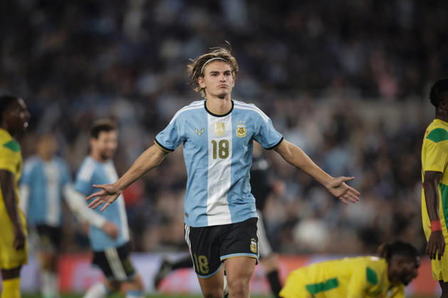 nico paz Argentina vs Benin.Segunda entrega Foto: FOTOBAIRES Ultimo partido de Lionel Messi en la Seleccion Argentina Copyright: xNICOLASxABOAFxNICOLASxABOAFx