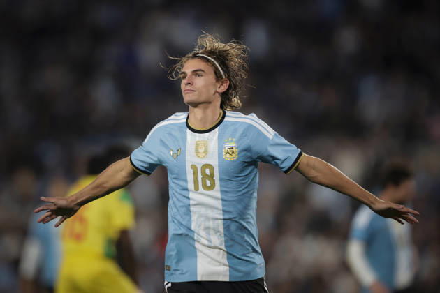 nico paz Argentina vs Benin.Segunda entrega Foto: FOTOBAIRES Ultimo partido de Lionel Messi en la Seleccion Argentina Copyright: xNICOLASxABOAFxNICOLASxABOAFx