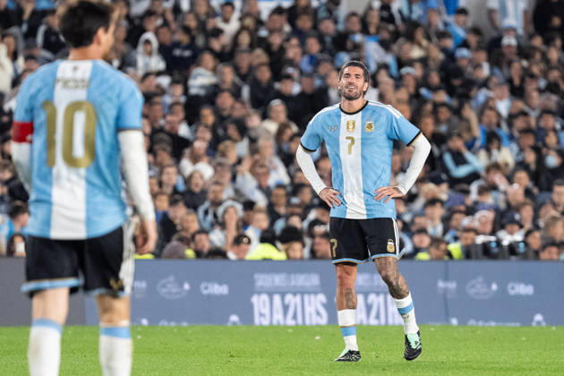 BUENOS AIRES, ARGENTINA - OCTOBER 06: Rodrigo De Paul of Argentina looks on during the International Friendly, Länderspiel, Nationalmannschaft football match between Argentina and Benin at Estadio Monumental Antonio V. Liberti on October 06, 2026 in Buenos Aires, Argentina. (Photo by Richard Callis Sports Press Photo) Copyright: xRichardxCallis SportsxPressxPhotox Sportspressphoto_SPR247873