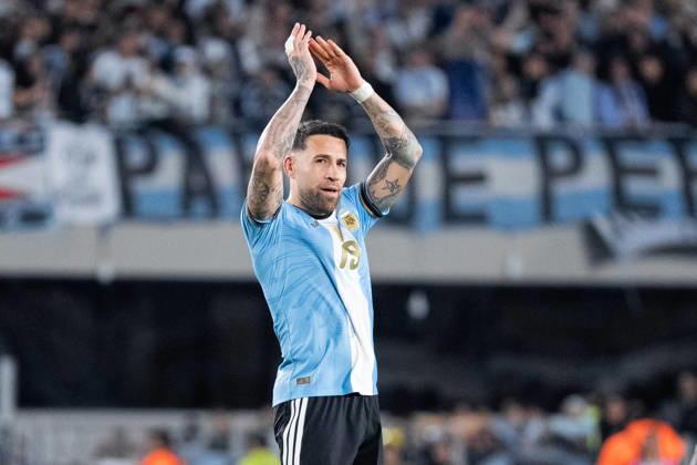 BUENOS AIRES, ARGENTINA - OCTOBER 06: Nicolas Otamendi of Argentina celebrates after scoring the team s first goal during the International Friendly, Länderspiel, Nationalmannschaft football match between Argentina and Benin at Estadio Monumental Antonio V. Liberti on October 06, 2026 in Buenos Aires, Argentina. (Photo by Richard Callis Sports Press Photo) Copyright: xRichardxCallis SportsxPressxPhotox Sportspressphoto_SPR247909