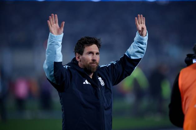 October 6, 2026, Buenos Aires, Buenos Aires, Argentina: Lionel Messi of Argentina cheers during the match between Argentina and Benin International Friendly, Länderspiel, Nationalmannschaft match, The last match of Messi with Argentina national team, Nationalteam Final score: Argentina 3 - 0 Benin Buenos Aires Argentina - ZUMAs197 20261006_aaa_s197_233 Copyright: xRobertoxxTuerox