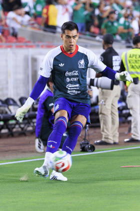 October 6, 2026, Los Angeles, California, USA: Goalkeeper, Raul Rangel 1 of Mexico during warm ups prior to their International Friendly, Länderspiel, Nationalmannschaft match against Chile at the Los Angeles Memorial Coliseum on Tuesday October 6, 2026 in Los Angeles, California. ARIANA RUIZ PI Mexico Vs. Chile - ZUMAp124 20261006_zaa_p124_068 Copyright: xArianaxRuizx