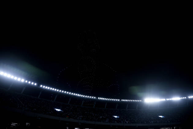 October 6, 2026, Buenos Aires, Buenos Aires, Argentina: Drone show seen after the match between Argentina and Benin at Monumental Stadium, in Buenos Aires, Argentina The Last Match Of Messi - ZUMAt163 20261006_zsp_t163_002 Copyright: xRobertoxTuerox