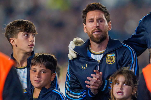 Benin v Argentina BUENOS AIRES, ARGENTINA - OCTOBER 6: Lionel Messi 10 of Argentina cries during the national anthem during a game between Benin and Argentina at Estadio Monumental on October 6, 2026 in Buenos Aires, Argentina Buenos Aires Estadio Monumental Argentina Copyright: xAndrewxJ.xClark ISIxPhotosx 9950