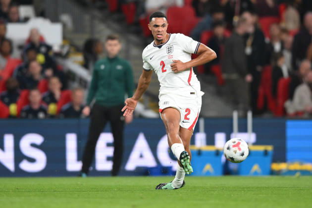 England v Czechia - UEFA Nations League 2026 27 Group A3 MD4 Trent Alexander-Arnold of England passes the ball during the UEFA Nations League League A, Group 3 match between England and Czechia at Wembley Stadium in London, on October 6, 2026. London Greater London United Kingdom  Copyright: xMIxNewsx originalFilename:fletcher-englandv261006_npw9o.jpg