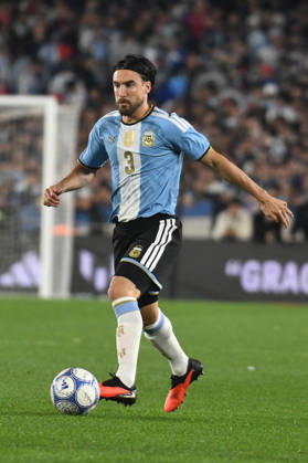 Argentina v Benin - International Friendly, Länderspiel, Nationalmannschaft Nicolas Tagliafico of Argentina plays during the match between Argentina and Benin at Estadio Monumental in Buenos Aires, Argentina, on October 6, 2026. Buenos Aires Buenos Aires Argentina Copyright: xFedericoxPerettix originalFilename:peretti-argentin261006_npboO