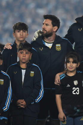 Argentina v Benin - International Friendly, Länderspiel, Nationalmannschaft Lionel Messi of Argentina attends the national anthem ceremony before the match between Argentina and Benin at Estadio Monumental in Buenos Aires, Argentina, on October 6, 2026. Buenos Aires Buenos Aires Argentina Copyright: xFedericoxPerettix originalFilename:peretti-argentin261006_npF5C