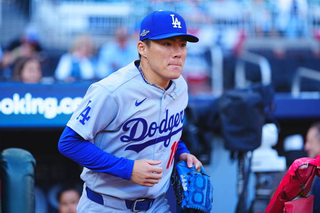 Yoshinobu Yamamoto,(Dodgers) Starting pitcher Yoshinobu Yamamoto Oct.6,2026 - Baseball : MLB, Baseball Herren, USA National League Division Series Atlanta Braves vs. Los Angeles Dodgers Venue: Truist Park (Cumberland, Georgia, USA) aflo_353995671 YujixArakawax
