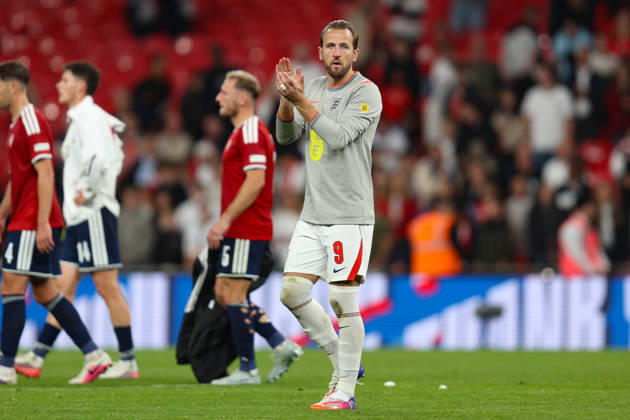 LONDON, ENGLAND - OCTOBER 6: Harry Kane of England applauds the fans during the UEFA Nations League 2026 27 group phase match between England and Czechia at Wembley Stadium on October 6, 2026 in London, England. Copyright: xMBxMediax