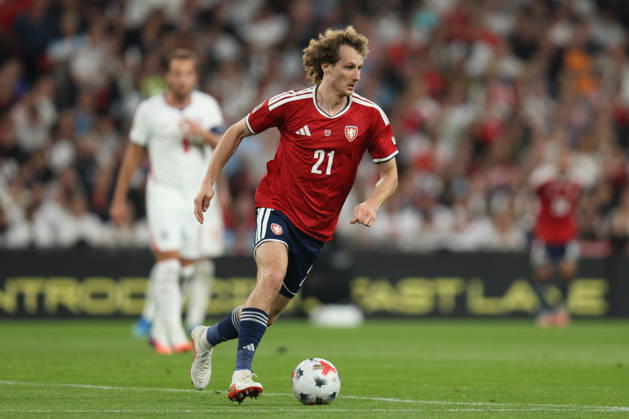 LONDON, ENGLAND - OCTOBER 6: Alex Kral of Czechia during the UEFA Nations League 2026 27 group phase match between England and Czechia at Wembley Stadium on October 6, 2026 in London, England. Copyright: xMBxMediax