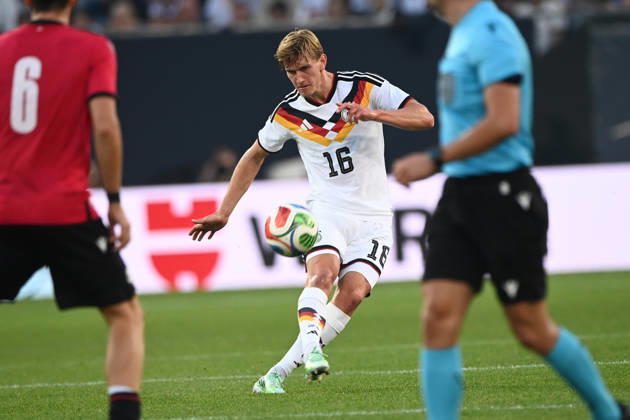Aljoscha KEMLEIN (GER) Aktion, Einzelaktion Fussball Laenderspiel, U21, U 21 EM-Qualifikation, Deutschland - Georgien 2-0 am 06.10.2026, Schueco-Arena Bielefeld, Â