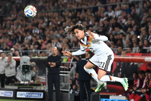 Wael MOHYA (GER) Aktion, Einzelaktion Fussball Laenderspiel, U21, U 21 EM-Qualifikation, Deutschland - Georgien 2-0 am 06.10.2026, Schueco-Arena Bielefeld, Â