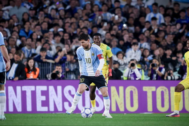The last match of Messi in Buenos Aires, Argentina - 06 Oct 2026 Lionel Messi of Argentina seen in action during the match between Argentina and Benin International Friendly, Länderspiel, Nationalmannschaft match, The last match of Messi with Argentina national team, Nationalteam Final score: Argentina 3 - 0 Benin Buenos Aires Argentina Copyright: xRobertoxTuerox xSOPAxImagesx Roberto--Tuero-1456613
