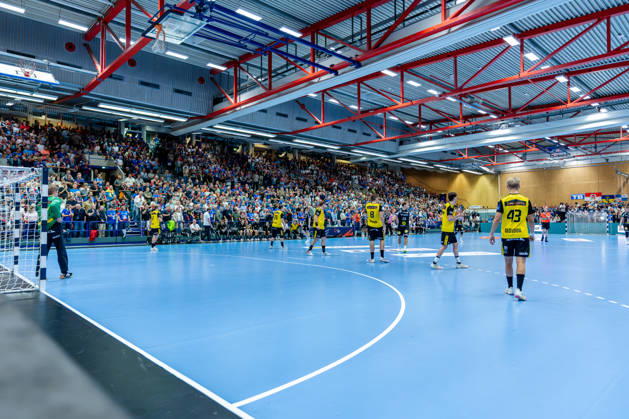 Solingen, 06.10.2026, Handball, Herren, EHF, European League, Gruppenphase, 2. Spieltag, 2026 2027, Bergischer HC - IK Sävehof Volle Klingenhalle während des Spiel Solingen Klingenhalle NRW Germany