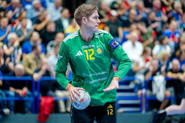 Solingen, 06.10.2026, Handball, Herren, EHF, European League, Gruppenphase, 2. Spieltag, 2026 2027, Bergischer HC - IK Sävehof Peter Johannesson (IK Sävehof, 12) während des Spiels Solingen Klingenhalle NRW Germany