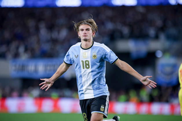 The last match of Messi in Buenos Aires, Argentina - 06 Oct 2026 Nicolas Paz of Argentina celebrates his goal during the match between Argentina and Benin International Friendly, Länderspiel, Nationalmannschaft match, The last match of Messi with Argentina national team, Nationalteam Final score: Argentina 3 - 0 Benin Buenos Aires Argentina Copyright: xRobertoxxTuerox xSOPAxImagesx Roberto--Tuero-1456624