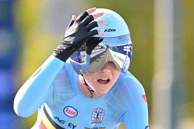 Belgium s Laura Five finishes as second in the Women Junior Individual Time Trial race (22km) at the cycling UEC Road European Championships, in Ljubljana, Slovenia, on Wednesday 7 October 2026. The UEC Road European Championships are taking place from 02 to 07 October in Ljubljana, Slovenia. DAVIDxPINTENS x189033479x