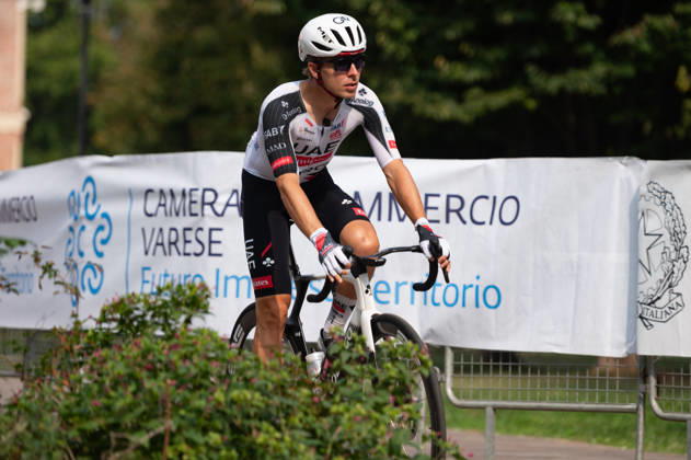 IPA89391047 - Benoit Cosnefroy, UAE TEAM EMIRATES XRG, at the start of the 2026 Tre Valli Varesine in Busto Arsizio, Italy, on October 6, 2026 Copyright: xSilviaxColombo IPAxSportx xx IPA89391047