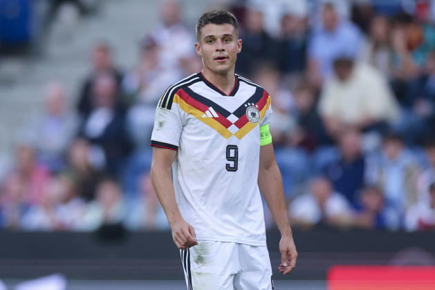 Nicolo Tresoldi (Germany) looks dejected during the UEFA Under21 EURO Qualifier, EM, Europameisterschaft between Germany U21, U 21 and Georgia U21 at Almstadion on October 6, 2026 in Bielefeld, Germany. (Photo by Marco Steinbrenner DeFodi Images) -