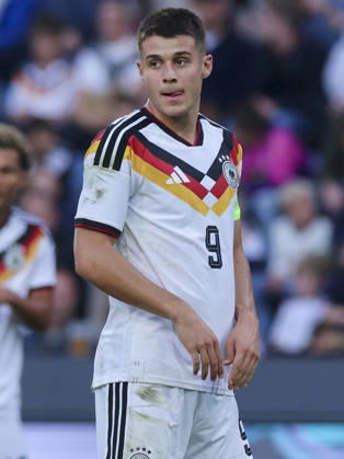 Nicolo Tresoldi (Germany) looks dejected during the UEFA Under21 EURO Qualifier, EM, Europameisterschaft between Germany U21, U 21 and Georgia U21 at Almstadion on October 6, 2026 in Bielefeld, Germany. (Photo by Marco Steinbrenner DeFodi Images) -
