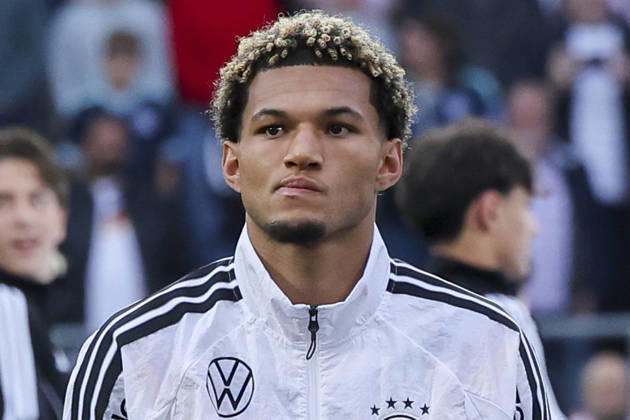 Paris Brunner (Germany) looks dejected during the UEFA Under21 EURO Qualifier, EM, Europameisterschaft between Germany U21, U 21 and Georgia U21 at Almstadion on October 6, 2026 in Bielefeld, Germany. (Photo by Marco Steinbrenner DeFodi Images) -