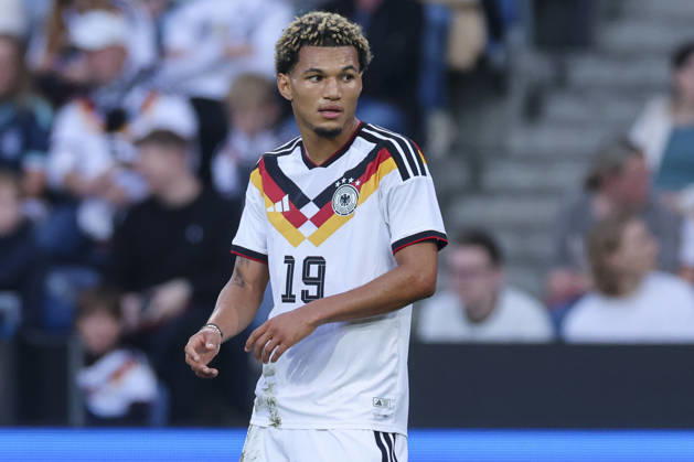 Paris Brunner (Germany) looks dejected during the UEFA Under21 EURO Qualifier, EM, Europameisterschaft between Germany U21, U 21 and Georgia U21 at Almstadion on October 6, 2026 in Bielefeld, Germany. (Photo by Marco Steinbrenner DeFodi Images) -
