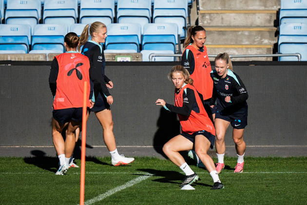 The women s national soccer team is preparing for the World Cup qualifiers. Oslo, October 7, 2026. Justine Kvaleng Kielland during a training session at Ullevaal Stadium, for the World Cup qualifier against Romania. The matches will be played on October 9 at Arcul de Triumf Stadium in Bucharest and on October 13 at Ullevaal Stadium in Oslo. Photo: Beate Oma Dahle, NTB, Oslo, Norway. EDITORIAL USE ONLY. RESTRICTED USE FOR BETTING COMPANIES. Copyright: xBeatexOmaxDahlex xNTBx