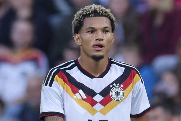 Paris Brunner (Germany) looks dejected during the UEFA Under21 EURO Qualifier, EM, Europameisterschaft between Germany U21, U 21 and Georgia U21 at Almstadion on October 6, 2026 in Bielefeld, Germany. (Photo by Marco Steinbrenner DeFodi Images) -