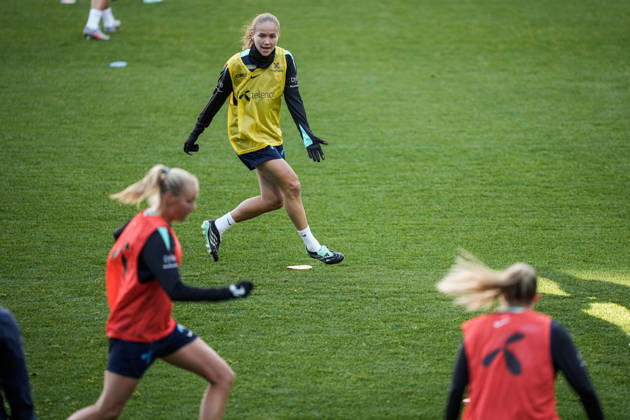 The women s national soccer team is preparing for the World Cup qualifiers Oslo, October 7, 2026 Guro Reiten during a training session at Ullevaal Stadium, for the World Cup qualifier against Romania. The matches will be played on October 9 at Arcul de Triumf Stadium in Bucharest and on October 13 at Ullevaal Stadium in Oslo. Photo: Beate Oma Dahle, NTB, Oslo, Norway. EDITORIAL USE ONLY. RESTRICTED USE FOR BETTING COMPANIES. Copyright: xBeatexOmaxDahlex xNTBx