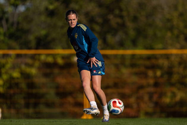 261007 Sofia Reidy of the Swedish women s national football team during a training session on October 7, 2026 in Stockholm. Photo: Emma Wallskog BILDBYRAN kod EW EW0716 fotboll football soccer fotball vm-kval kval fifa womens world cup qualifier qualifier träning practice training sverige sweden dam bbeng Copyright: EMMAxWALLSKOG BB261007EW003