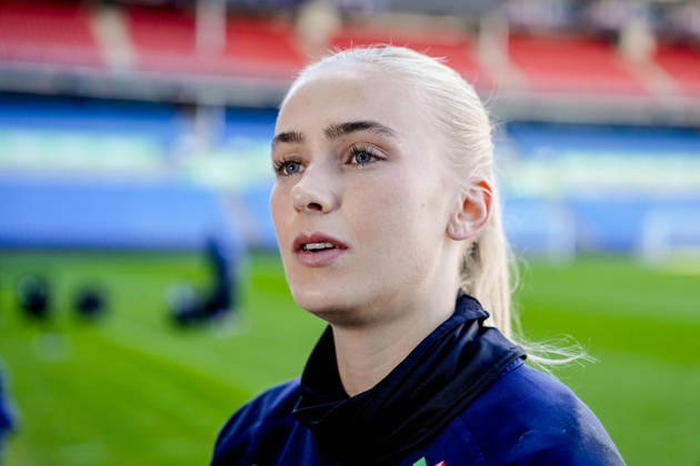 Women s National Soccer Team Prepares for World Cup Qualifiers Oslo, October 7, 2026 Ida Skaar Kroken during a press conference at Ullevaal Stadium, before the World Cup qualifier against Romania. The matches will be played on October 9 at Arcul de Triumf Stadium in Bucharest and on October 13 at Ullevaal Stadium in Oslo. Photo: Beate Oma Dahle, NTB, Oslo, Norway. EDITORIAL USE ONLY. RESTRICTED USE FOR BETTING COMPANIES. Copyright: xBeatexOmaxDahlex xNTBx