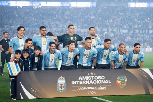 BUENOS AIRES, ARGENTINA - OCTOBER 6: Argentine players pose for an official photo during the International Friendly, Länderspiel, Nationalmannschaft between Argentina and Benin, at the Estadio Monumental Antonio V. Liberti, on October 6, 2026, in Buenos Aires, Argentina. Lionel Messi plays his last match for Argentina after announcing his retirement from the national team, Nationalteam Richard Callis Fotoarena (Richard Callis SPP) Copyright: xRichardxCallisx xSPPx spp-en-RiCa-3026208