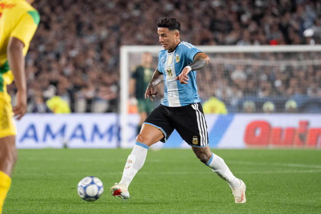 BUENOS AIRES, ARGENTINA - OCTOBER 6: Enzo Fernandez of Argentina passes the ball during the International Friendly, Länderspiel, Nationalmannschaft football match between Argentina and Benin, at the Estadio Monumental Antonio V. Liberti, on October 6, 2026, in Buenos Aires, Argentina. Richard Callis Fotoarena (Richard Callis SPP) Copyright: xRichardxCallisx xSPPx spp-en-RiCa-3026236