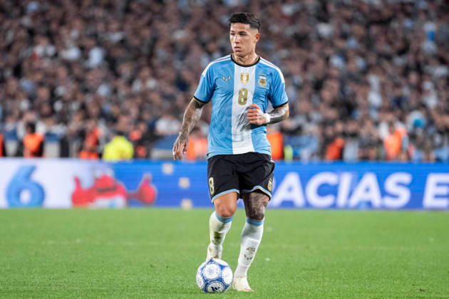 BUENOS AIRES, ARGENTINA - OCTOBER 6: Enzo Fernandez of Argentina runs with the ball during the International Friendly, Länderspiel, Nationalmannschaft football match between Argentina and Benin, at the Estadio Monumental Antonio V. Liberti, on October 6, 2026, in Buenos Aires, Argentina. Richard Callis Fotoarena (Richard Callis SPP) Copyright: xRichardxCallisx xSPPx spp-en-RiCa-3026254