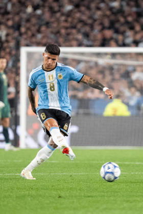 BUENOS AIRES, ARGENTINA - OCTOBER 6: Enzo Fernandez of Argentina passes the ball during the International Friendly, Länderspiel, Nationalmannschaft football match between Argentina and Benin, at the Estadio Monumental Antonio V. Liberti, on October 6, 2026, in Buenos Aires, Argentina. Richard Callis Fotoarena (Richard Callis SPP) Copyright: xRichardxCallisx xSPPx spp-en-RiCa-3026234