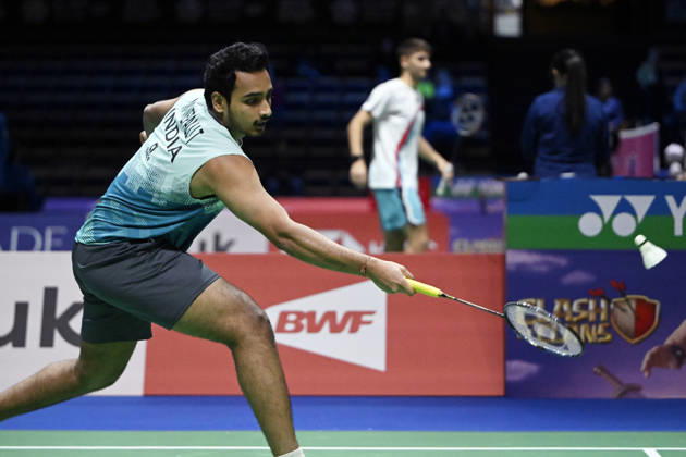 Tharun Mannepalli of India during the badminton Clash of Clans Arctic Open 2026 tournament in Vantaa, Finland, on October 7, 2026. - ANTTI AIMO-KOIVISTO Vantaa Finland 8ihzSyk39iQ Copyright: xAnttixAimo-Koivistox 8ihzSyk39iQ