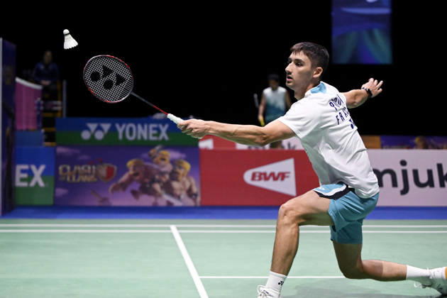 LKS 20261007 Christo Popov of France during the badminton Clash of Clans Arctic Open 2026 tournament in Vantaa, Finland, on October 7, 2026. - ANTTI AIMO-KOIVISTO Vantaa Finland qAmYZEvAgR4 Copyright: xAnttixAimo-Koivistox qAmYZEvAgR4
