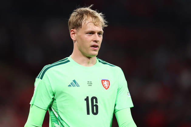 London, England, 6th October 2026. Lukas Hornicek of Czechia during the England vs Czech Republic UEFA Nations League match at Wembley Stadium, London. Picture credit should read: Paul Terry Sportimage EDITORIAL USE ONLY. No use with unauthorised audio, video, data, fixture lists, club league logos or live services. Online in-match use limited to 120 images, no video emulation. No use in betting, games or single club league player publications. SPI_117_PT_England__Czechia SPI-5055-0117