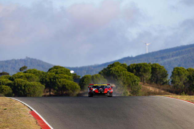 AUTO - ELMS - 4 HOURS OF PORTIMAO 2026 51 SAMANI Charles-Henri (fra), LAURSEN Conrad (den), RIGON Davide (ita), AF Corse, Ferrari 296 LMGT3 Evo, LMGT3, action during the 4 Hours of Portimao 2026, 6th round of the 2026 European Le Mans Series on the Autodromo Internacional do Algarve from October 8 to 10, 2026 in Portimao, Portugal - Copyright: xJoaoxFilipex