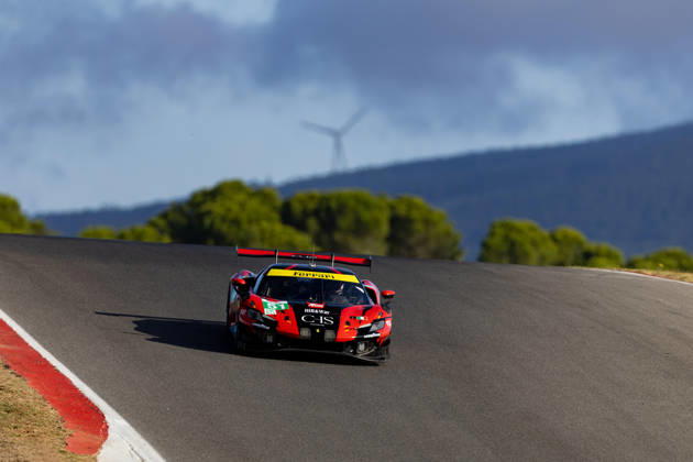 AUTO - ELMS - 4 HOURS OF PORTIMAO 2026 51 SAMANI Charles-Henri (fra), LAURSEN Conrad (den), RIGON Davide (ita), AF Corse, Ferrari 296 LMGT3 Evo, LMGT3, action during the 4 Hours of Portimao 2026, 6th round of the 2026 European Le Mans Series on the Autodromo Internacional do Algarve from October 8 to 10, 2026 in Portimao, Portugal - Copyright: xJoaoxFilipex