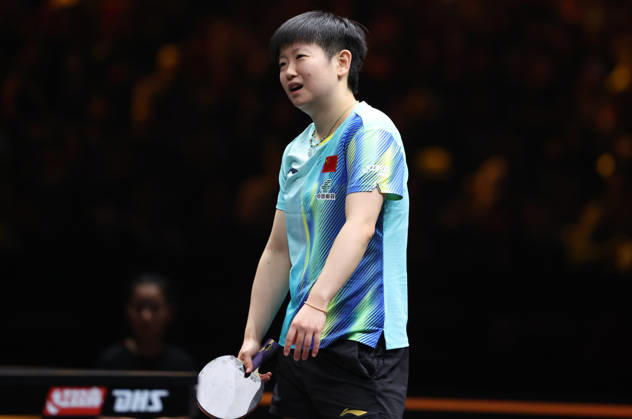 (261007) -- BEIJING, Oct. 7, 2026 -- Sun Yingsha reacts during the women s singles round of 32 match between Sun Yingsha of China and Paranang Orawan of Thailand at 2026 World Table tennis, Tischtennis (WTT) China Smash in Beijing, China, Oct. 7, 2026. ) (SP)CHINA-BEIJING-TABLE TENNIS-WTT-CHINA SMASH-WOMEN S SINGLES (CN) ZhangxChenlin