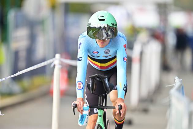 Belgium s Sander De Pestel pictured ahead of the Men Elite Individual Time Trial race (22km) at the cycling UEC Road European Championships, in Ljubljana, Slovenia, on Wednesday 7 October 2026. The UEC Road European Championships are taking place from 02 to 07 October in Ljubljana, Slovenia. DAVIDxPINTENS x189056684x