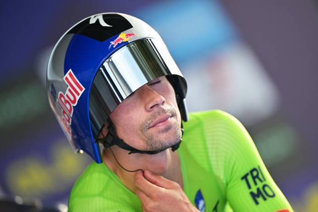 Slovenia s Primoz Roglic pictured at the start of the Men Elite Individual Time Trial race (22km) at the cycling UEC Road European Championships, in Ljubljana, Slovenia, on Wednesday 7 October 2026. The UEC Road European Championships are taking place from 02 to 07 October in Ljubljana, Slovenia. DAVIDxPINTENS x189066011x