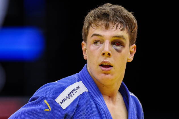 AZERBAIJAN, BAKU - OCTOBER 7, 2026: Mihajlo Simin of Serbia after a -81 kg bout againts Lee Joon-hwan of South Korea as part of the 2026 World Judo Championships at the National Gymnastics Arena 2026 World Judo Championships In Baku - ZUMAt113 20261007_zaa_t113_470 Copyright: xMikhailxSinitsynx