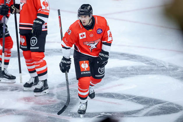 07.10.2026, Eishockey, CHL, Kölner Haie - Blue Fox Herning, Champions Hockey League 2026 27, 5. Spieltag, Saison 2026 27, Lanxess-Arena Köln: Torjubel nach dem Tor zum 3:0 durch Torschütze Patrick Russell (Koelner Haie 63) Nordrhein-Westfalen Deutschland